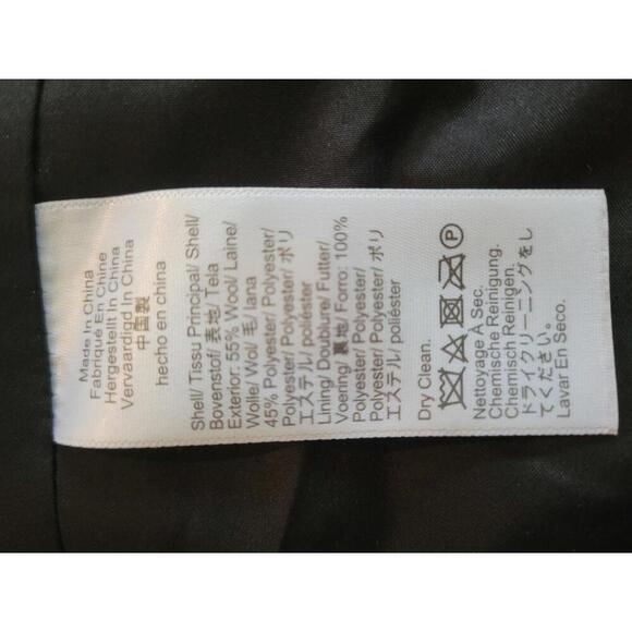 J Crew size 8 Petite green & navy blue tartan plaid 2 button blazer - Picture 4 of 4